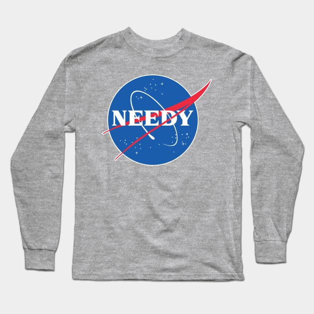 NEEDY - / - Nasa Parody Logo Design Long Sleeve T-Shirt by DankFutura